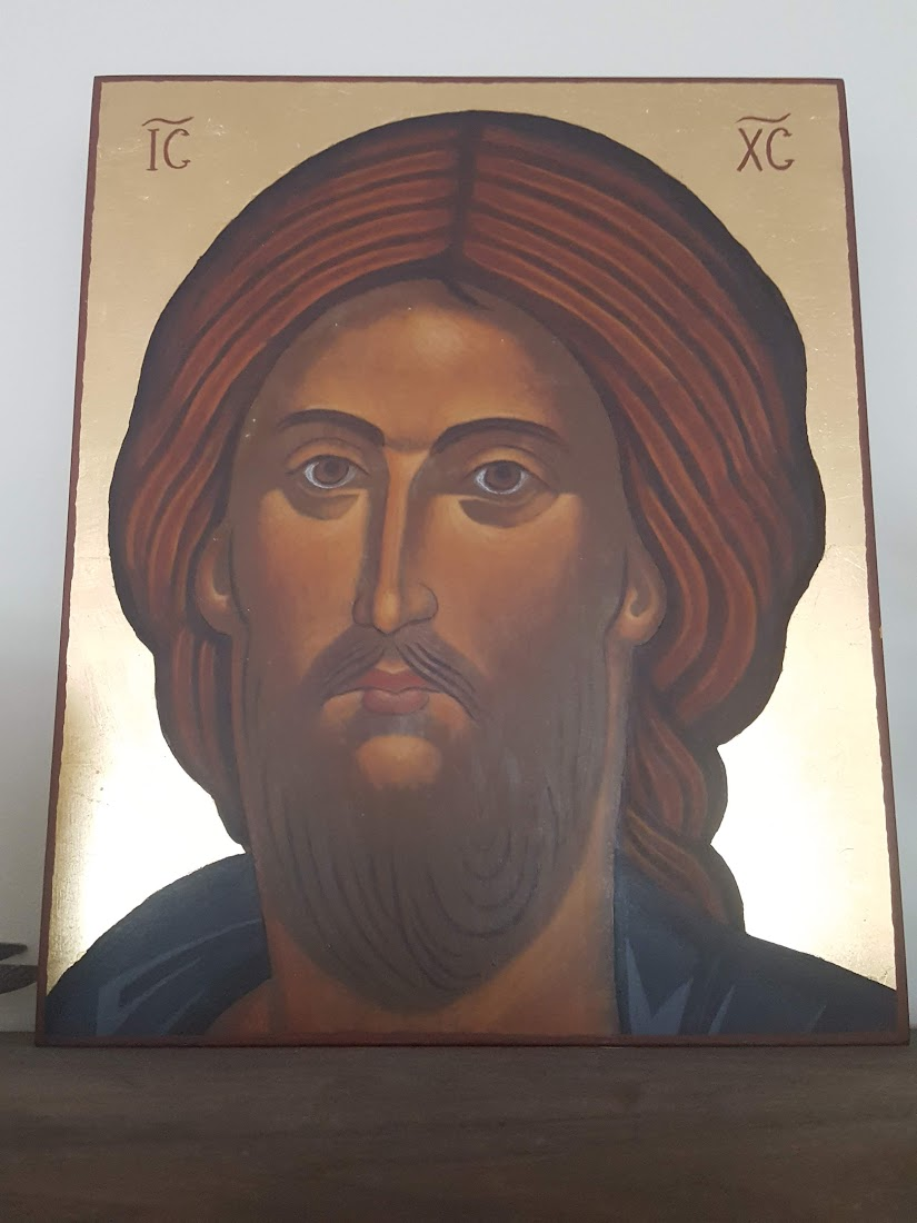 Ikona Chrystusa Pantokratora - napisana przez Marzenę Jarocką