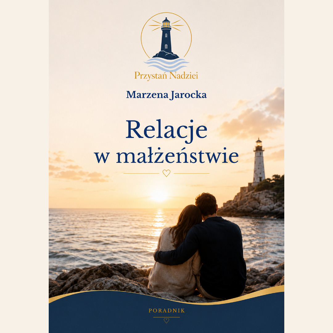 Okładka poradnika Relacje w małżeństwie autorstwa Marzeny Jarockiej